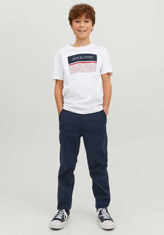 Hemp Short Sleeve TopsJack & Jones Boy Travis Short Sleeve Tee, White