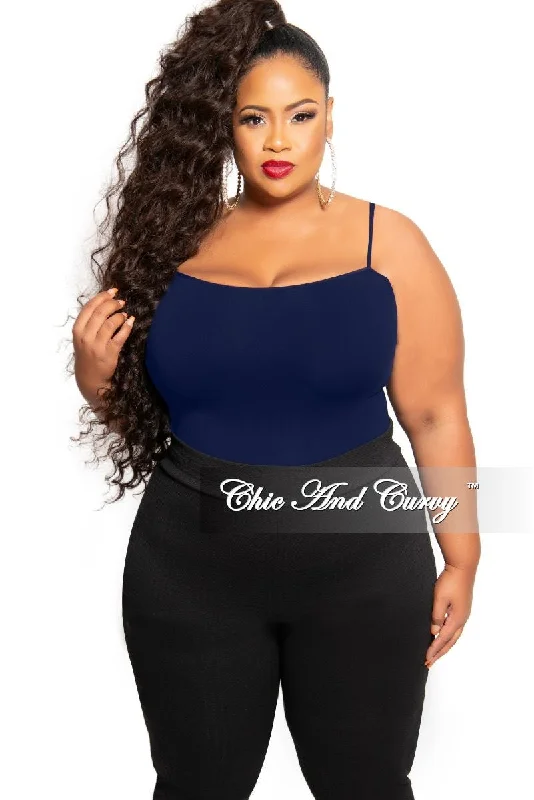 Final Sale Plus Size Spaghetti Strap Camisole in NavyWomen's outdoor tops