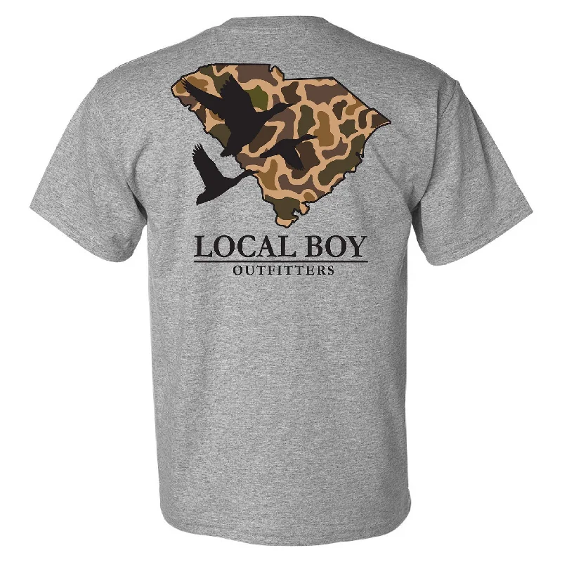 Thermal Short Sleeve TopsSouth Carolina Camo State Short Sleeve T-Shirt in Oxford Grey