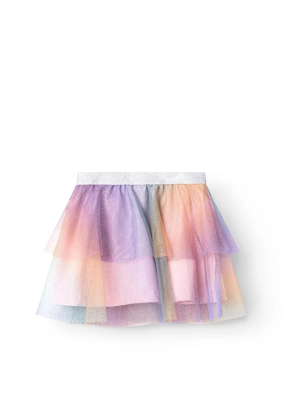 Name It Mini Girl Hillo Tulle Glitter Skirt, Parfait PinkKilt