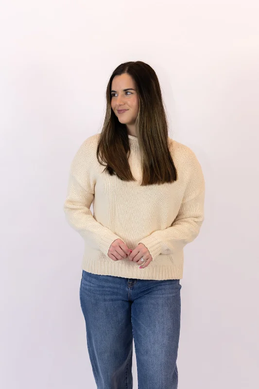 Kira Mock Neck Sweater | NaturalPunk Knit Tops