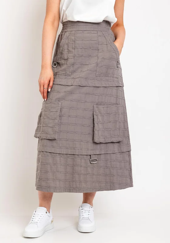 My Soul Pocket Detail Textured Midi Skirt, SandRain Skirt