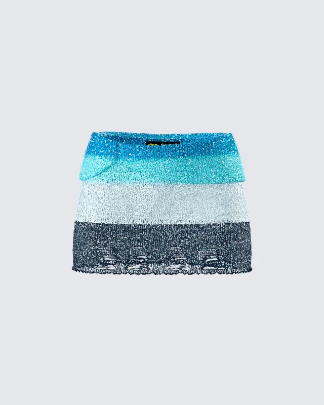 Vanessa Black Sequin Knit SkirtTulip Skirt