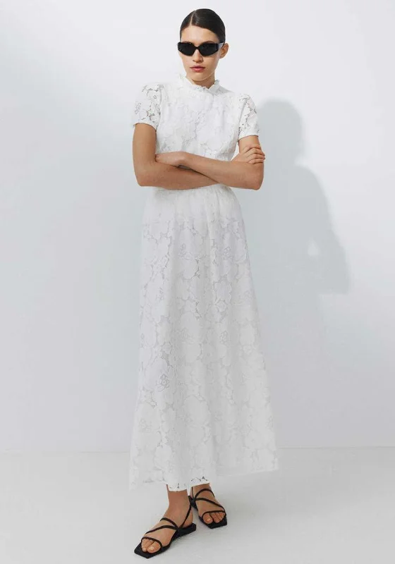 Vila Hada Crochet Maxi Skirt, Cloud DancerTulle Skirt