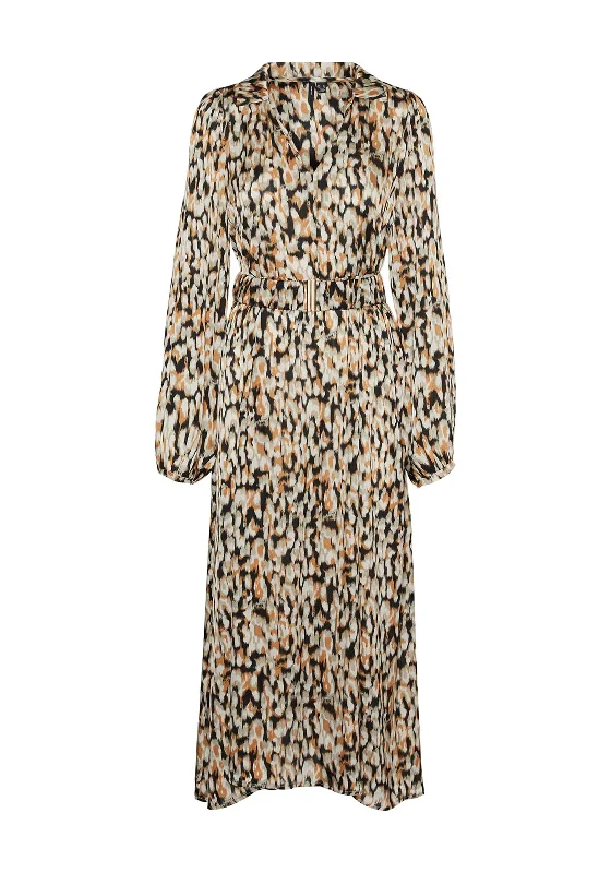 Vero Moda Elia Belted Waist Print Maxi Dress, BirchReflective Dress