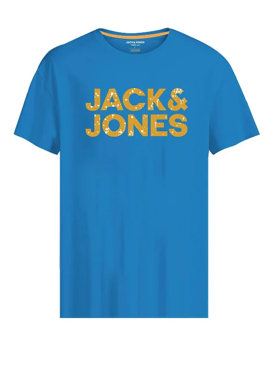 Streetwear Short Sleeve TopsJack & Jones Boys Neon Pop Short Sleeve Tee, French Blue