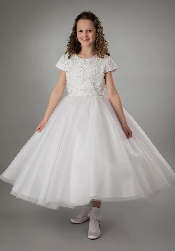 Paula’s Communion PJ06 Communion Dress, WhiteHalter Dress