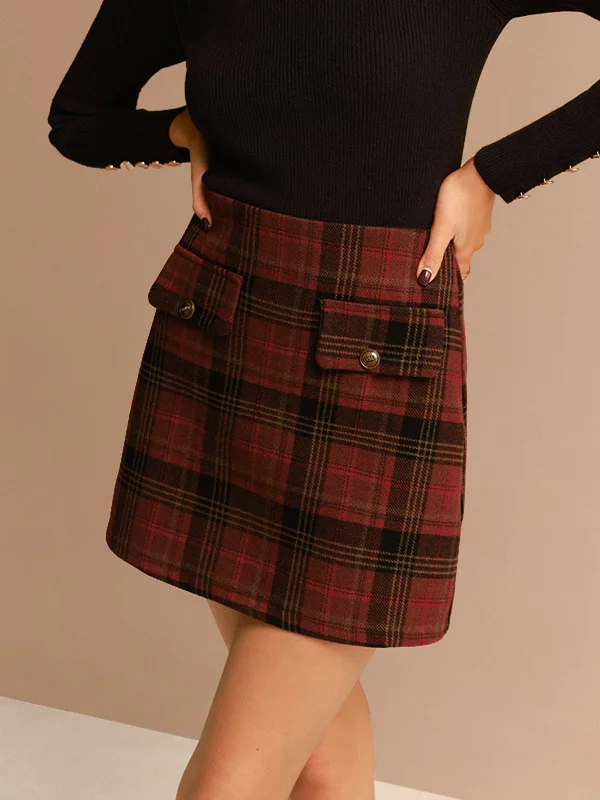 Tweed Checked Mini SkirtHigh-visibility Skirt