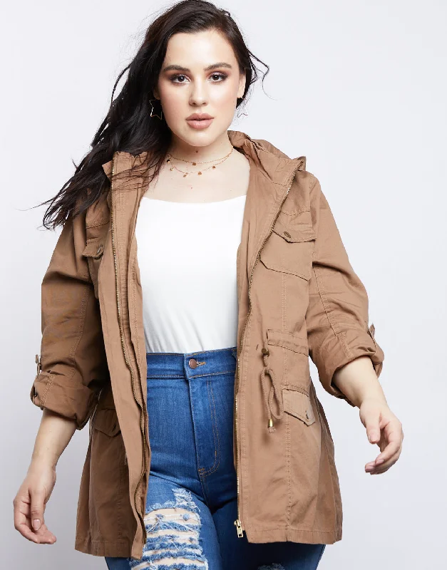 Plus Size Passenger Cargo JacketPlus size women's elegant tops