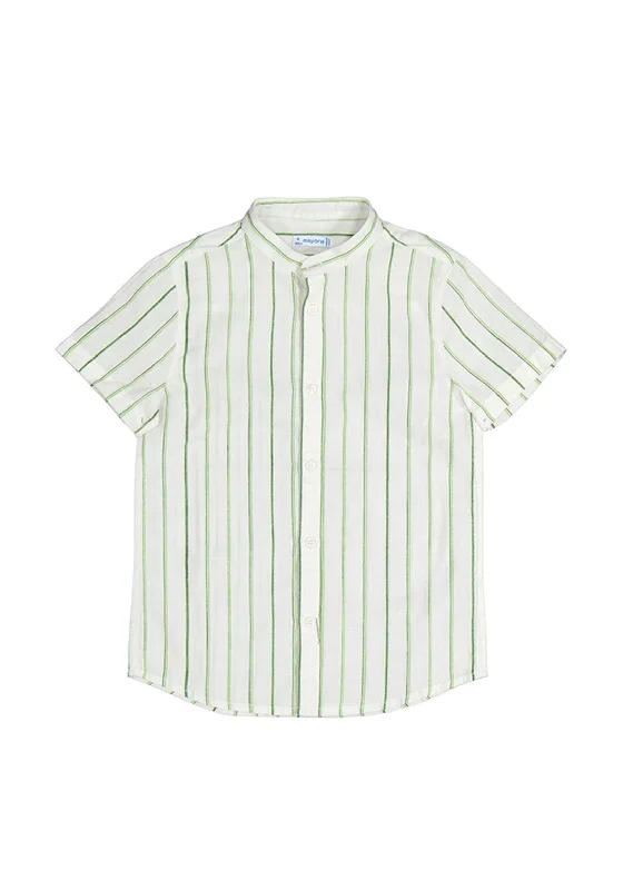 Luxury Short Sleeve TopsMayoral Boy Stripe Short Sleeve Shirt, Lime Green