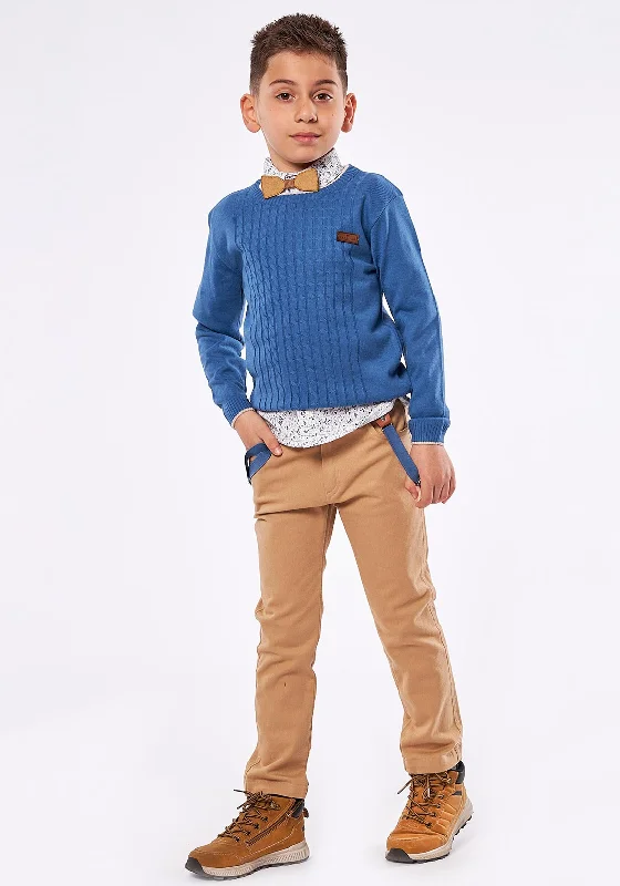 Hashtag Boys Sweater, Shirt & Chinos Outfit, Blue MultiSpring Knit Tops