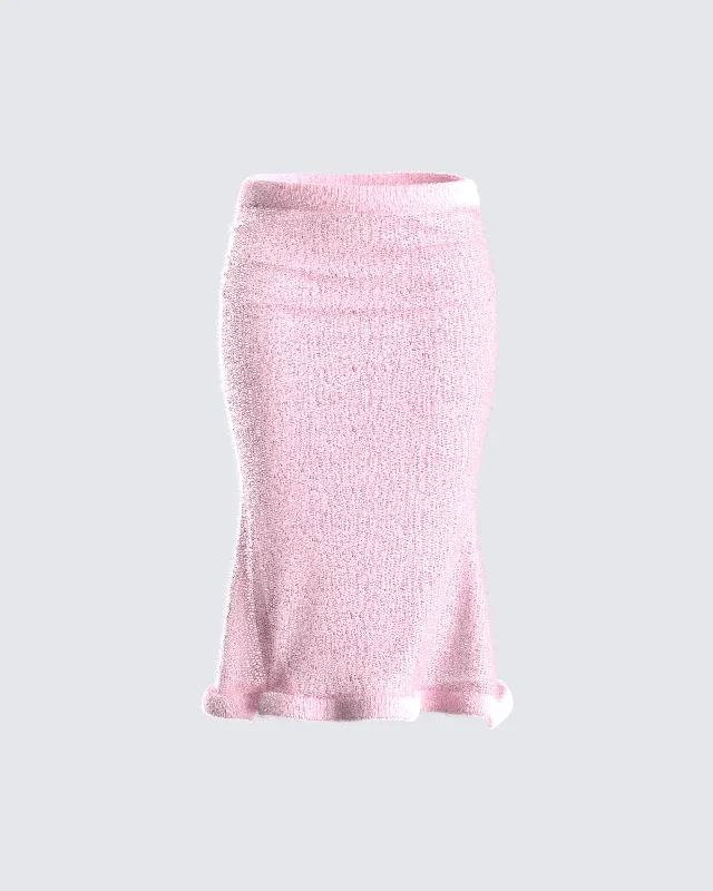 Senga Pink Sweater Midi SkirtOrganic Cotton Knit Tops