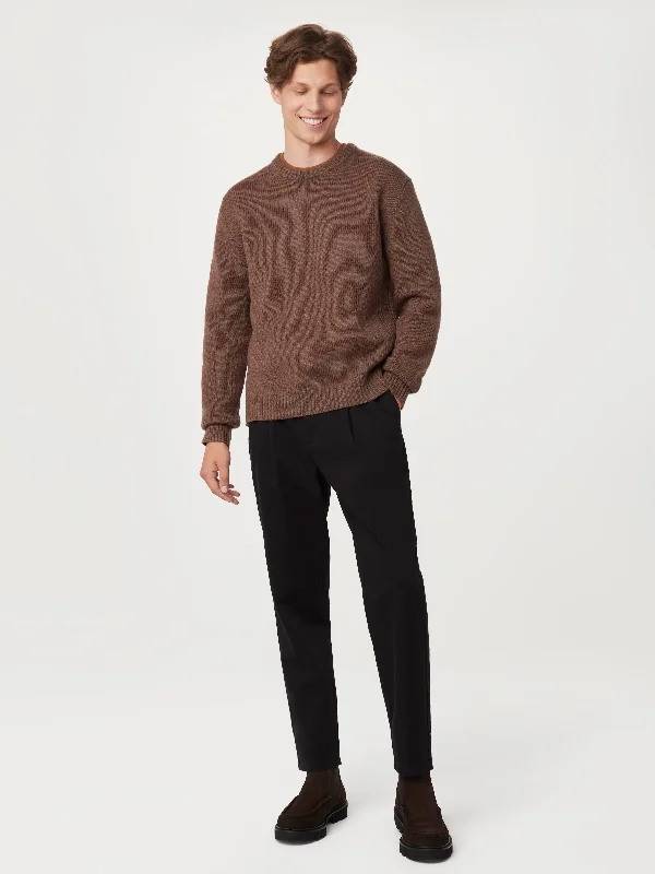 The Lambswool Sweater in BrownSheer Knit Tops