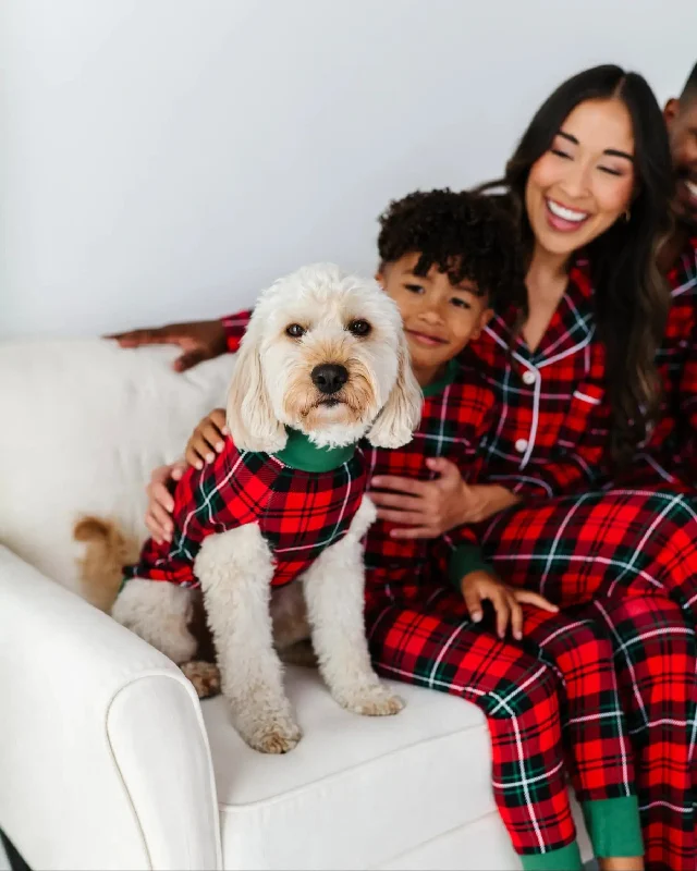 You Plaid Me At Hello Dog SweaterLinen Knit Tops