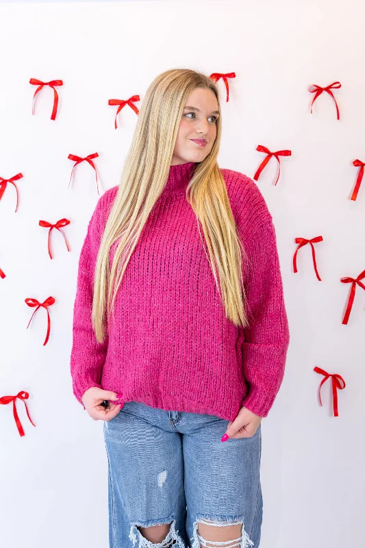 Wrenley High Neck Sweater | RaspberryStatement Knit Tops