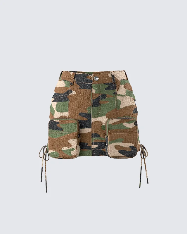 Merida Camo Zip Pocket Mini SkirtTactical Skirt