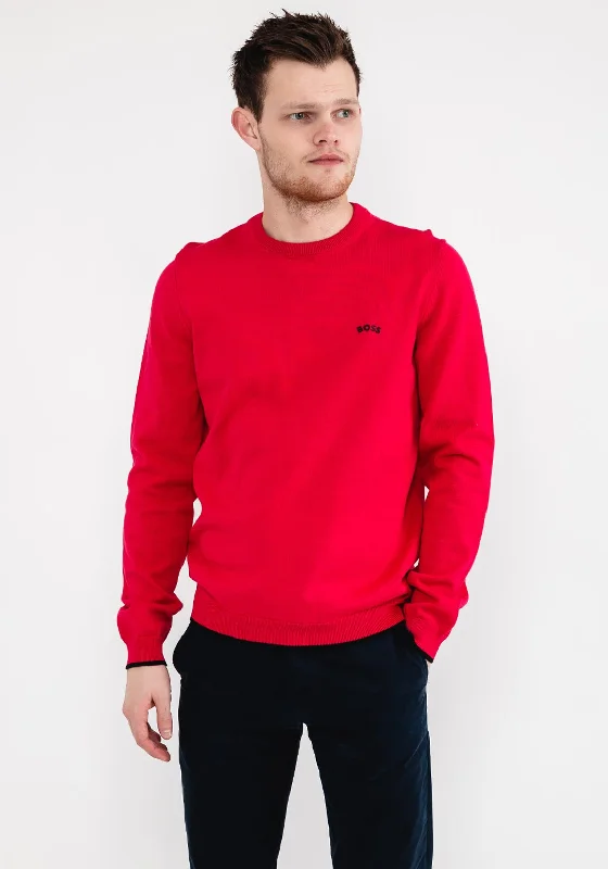 Hugo Boss Rallo Round Neck Sweater, PinkCashmere Knit Tops