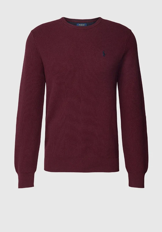 Ralph Lauren Classic Crew Neck Sweater, Harvard WineSheer Knit Tops