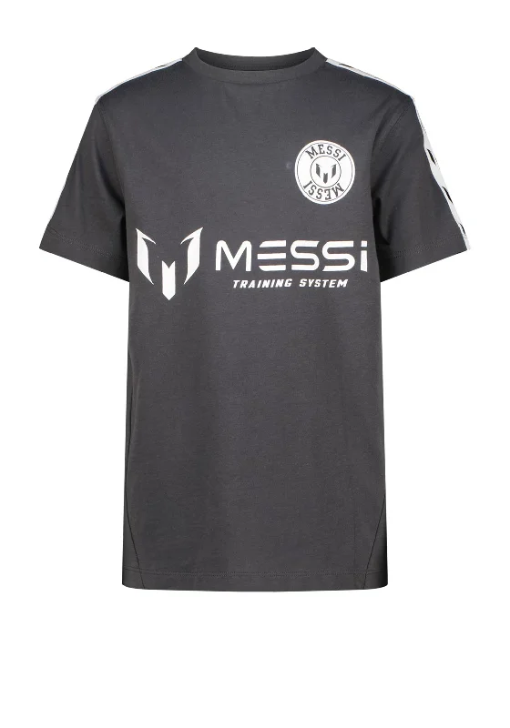 Hemp Short Sleeve TopsVingino X Messi Hersco Short Sleeve Tee, Metallic Grey