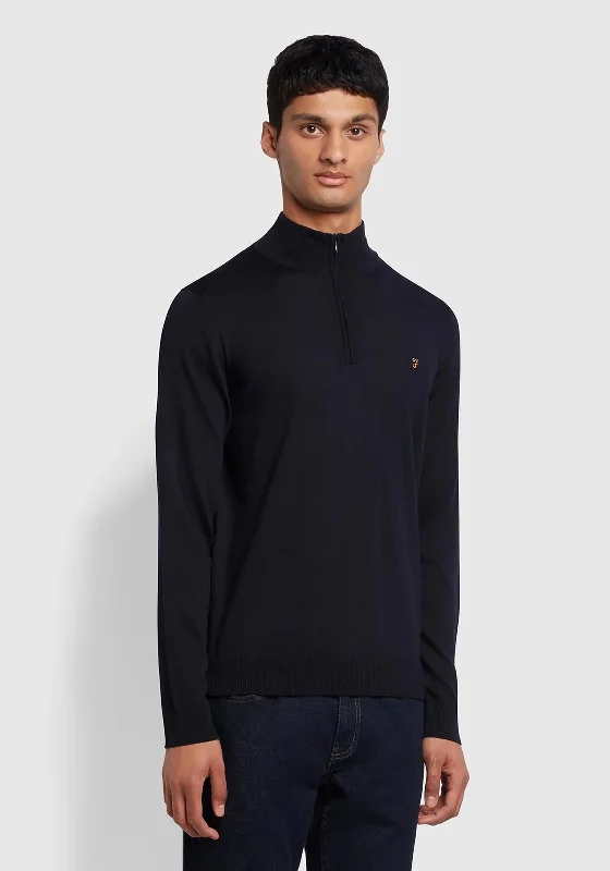 Farah Redchurch Quarter Zip Sweater, True NavyGraphic Knit Tops