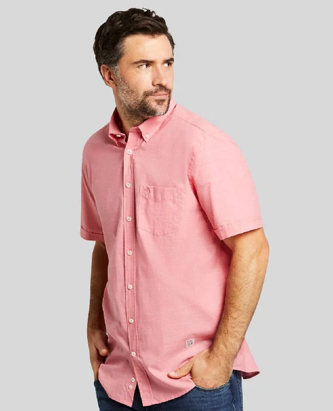 Velvet Short Sleeve TopsBugatti 9450 Modern Fit Short Sleeve Shirt, Pink