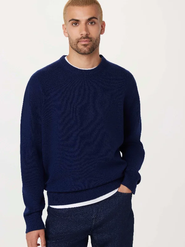 The Lambswool Sweater in Royal blueCrewneck Knit Tops