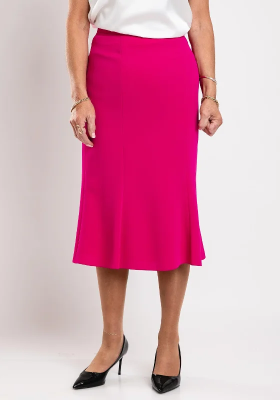 Christina Felix Flared Midi Skirt, RaspberryTube Skirt