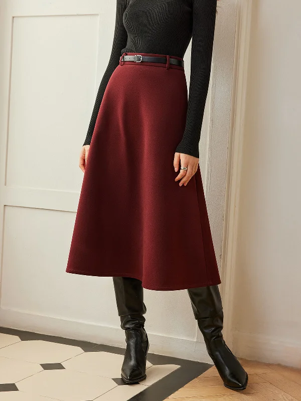 Umbrella Shape Belted SkirtUtility Skirt