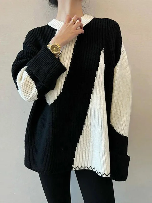 Oversized Zebrataur SweaterSilk Knit Tops