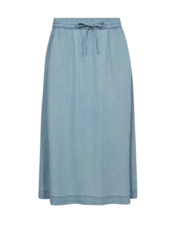 Freequent Carly Tie Skirt, Light Blue DenimWaterproof Skirt