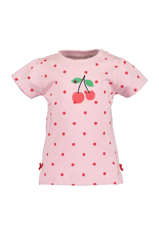 Fishing Short Sleeve TopsBlue Seven Baby Girl Cherry Short Sleeve Tee, Pink