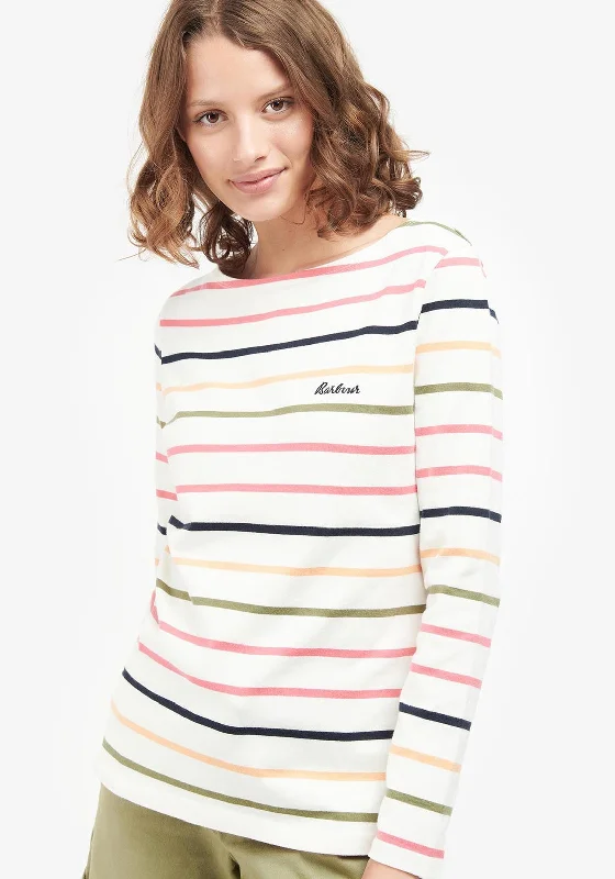 Barbour Hawkins Striped Light Sweater, Cloud MultiWool Knit Tops