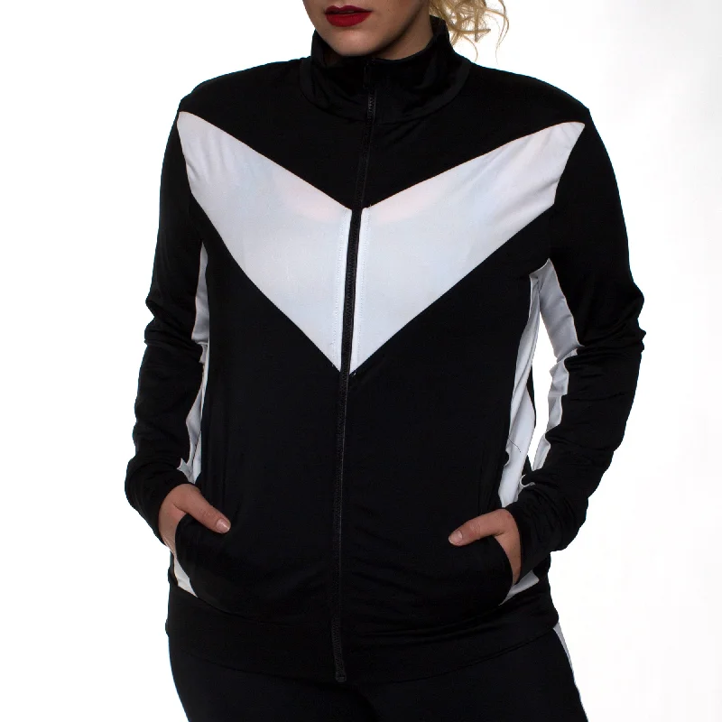 InstantFigure Curvy Plus Size Activewear Compression Jacket AWJ029CPlus size women's evening tops