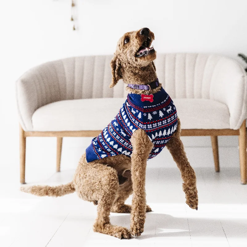 Deer Santa Dog Sweater- FINAL SALECotton Knit Tops