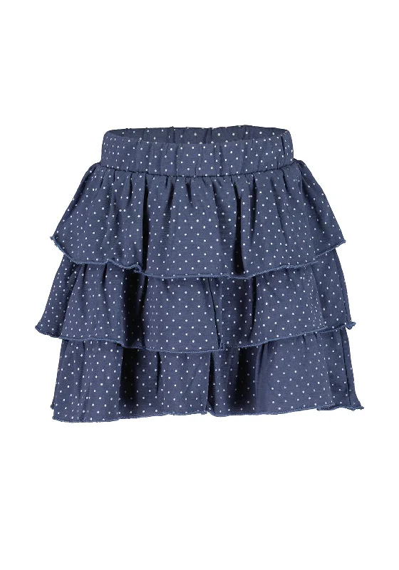 Blue Seven Girl Elasticated Waist Tiered Skirt, NavyRunning Skirt