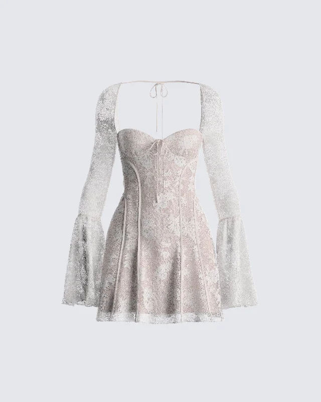 Kavita Ivory Lace Mini DressVintage Dress