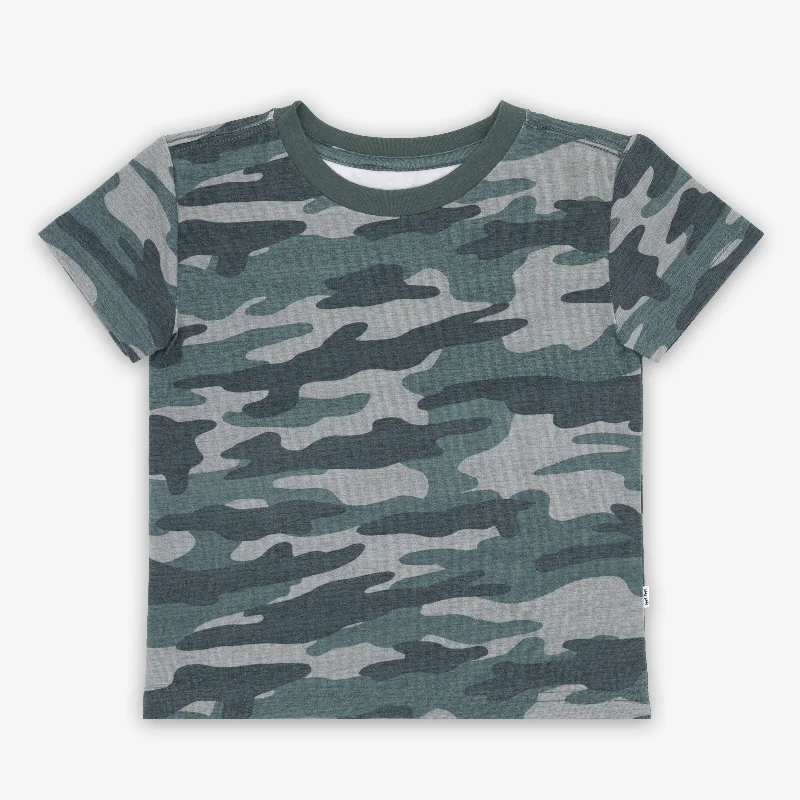 Designer Short Sleeve TopsVintage Camo Short Sleeve Relaxed Tee