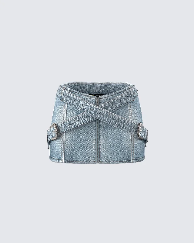 Eirene Denim Mini SkirtFormal Skirt