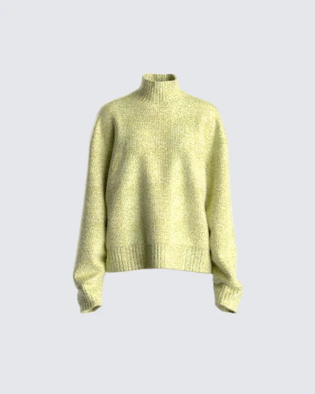 Harwell Green Marled Sweater TopFall Knit Tops