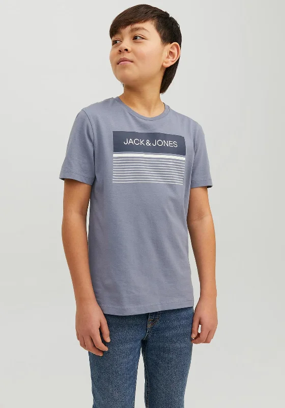 Linen Short Sleeve TopsJack & Jones Boy Travis Short Sleeve Tee, Flint Stone