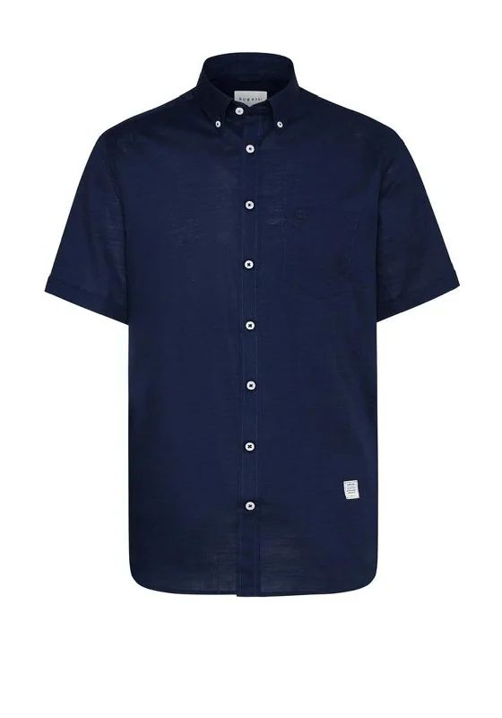 Sheer Short Sleeve TopsBugatti 9450 Short Sleeve Shirt, Navy