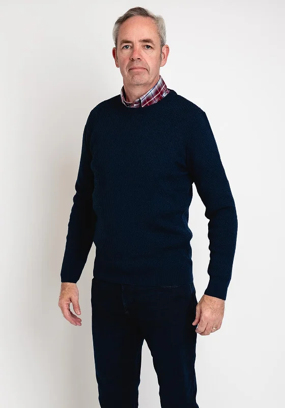 Remus Uomo Merino Blend Knit Sweater, NavyArtist Knit Tops