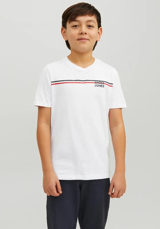 Organic Cotton Short Sleeve TopsJack & Jones Boy Atlas Short Sleeve Tee, White