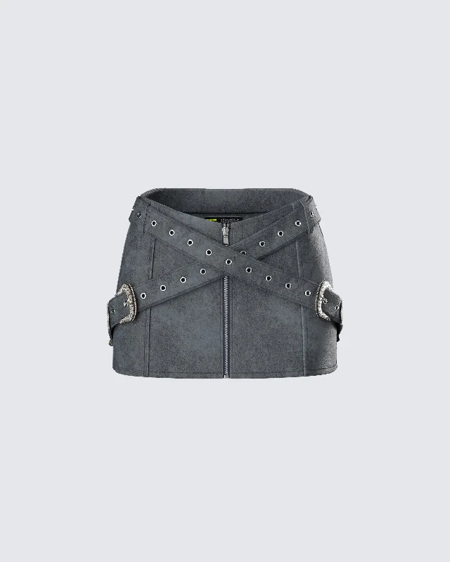 Eirene Vegan Leather Mini SkirtGypsy Skirt