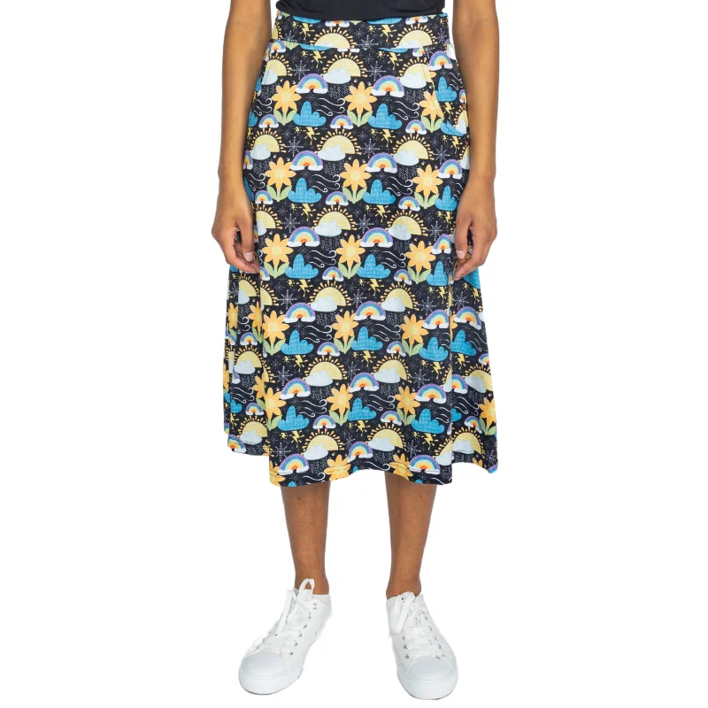 Weather A-Line Midi SkirtModern Skirt