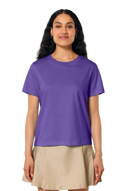 Striped Short Sleeve TopsStanley/Stella Womens Muser Short Sleeve Crewneck T-Shirt - Purple Love - NEW