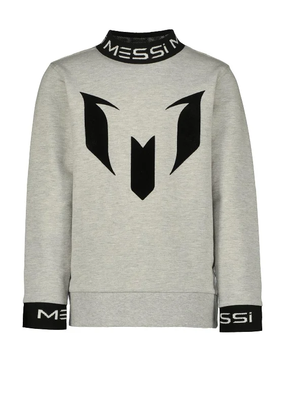 Vingino X Messi Nasim High Neck Sweater, Grey MeleHiking Knit Tops