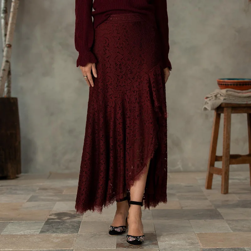 Marguerite Lace Skirt, PetiteGaucho Skirt