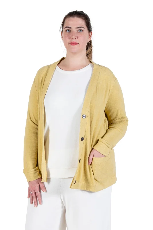 Plus Size Comfort Collection Luxe Cozy Knit Button Front JacketWomen's autumn tops