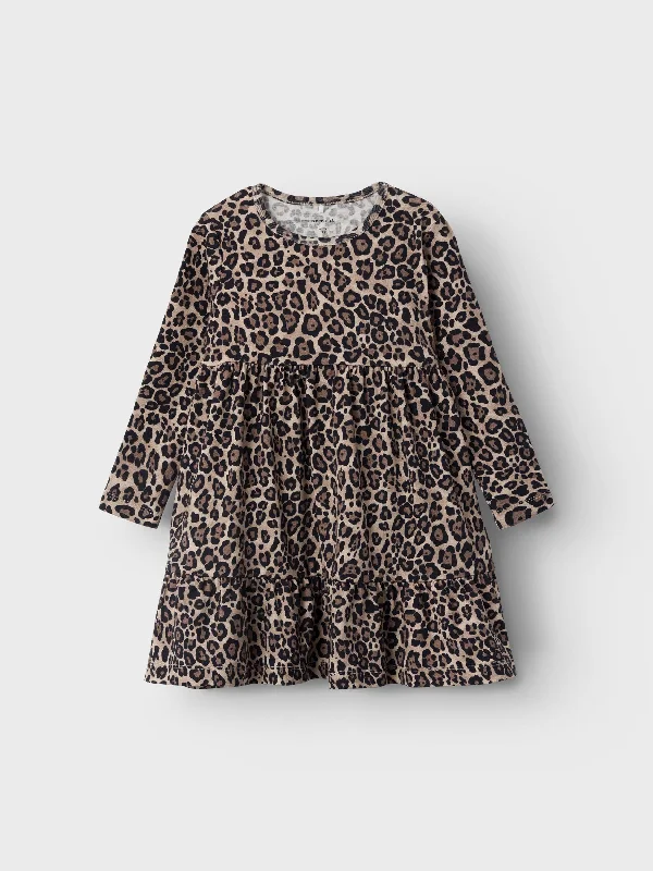 Name It Mini Girl Leopard Dress, Oxford TanBridal Gown